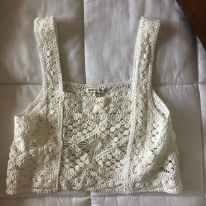 See through white tank top